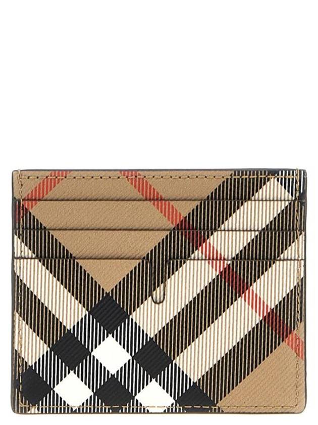 Check Card Wallet Beige - BURBERRY - BALAAN 3