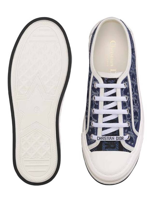 Walk'n'Dior Platform Cotton Low Top Sneaker Blue - DIOR - BALAAN 5