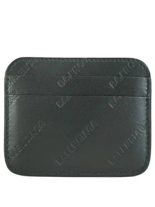 Embossed Logo Card Wallet Black - BALENCIAGA - BALAAN 2