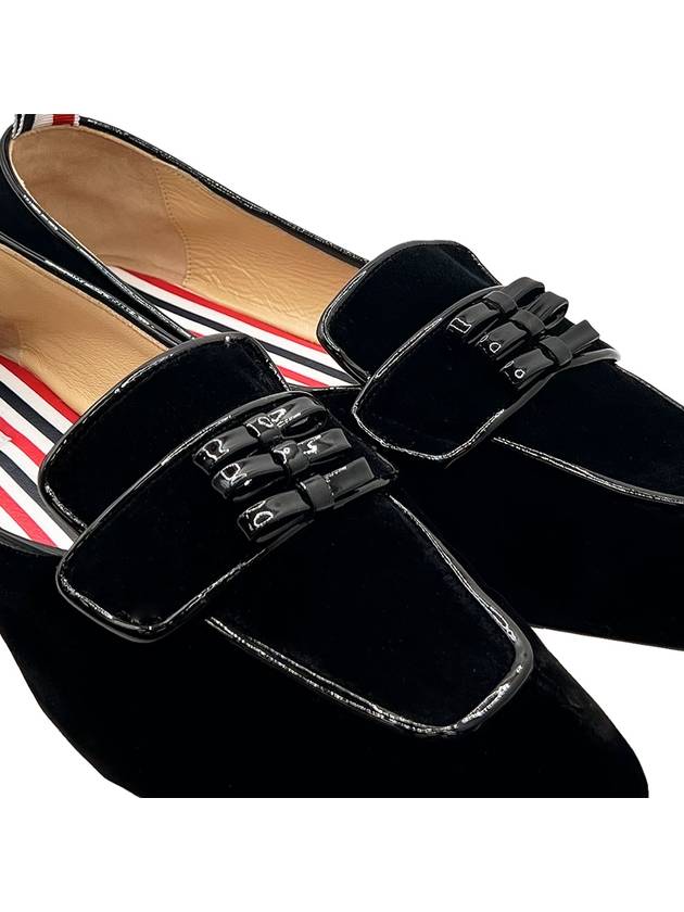 Velvet 3 Bow Loafer Black - THOM BROWNE - BALAAN 9