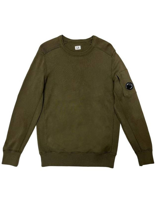 Lens Wappen Cotton Knit Sweatshirt Ivy Green - CP COMPANY - BALAAN 2