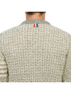 4 Bar Stripe Melange Effect Wool Knit Top Grey - THOM BROWNE - BALAAN 7