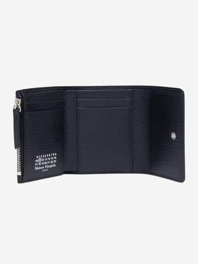 Zip Compact Tri-Fold Half Wallet Black - MAISON MARGIELA - BALAAN 3