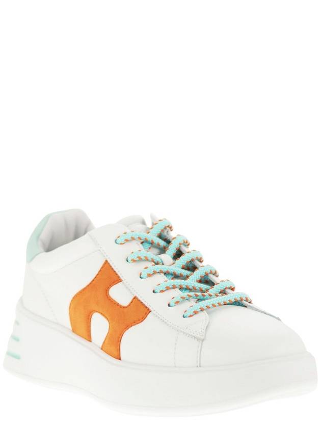 Sneakers HXW5640DN61N4O0SU9 WHITE LIGHT BLUE ORANGE - HOGAN - BALAAN 3