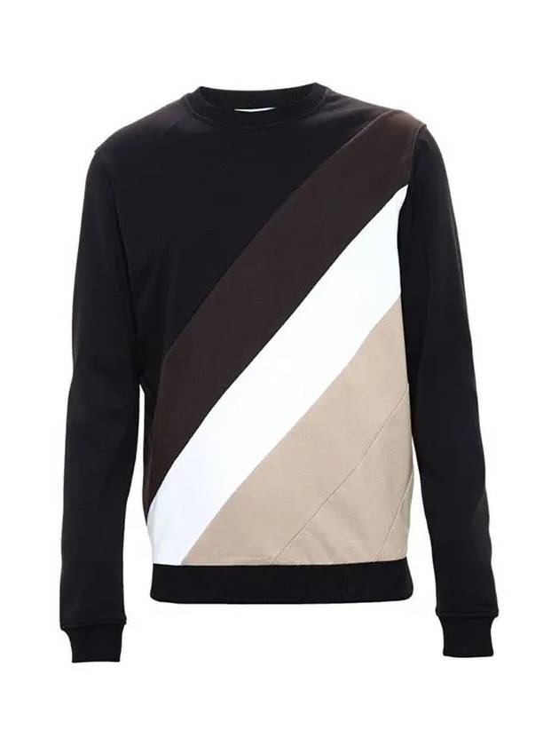 Diagonal stripe panel sweatshirt 7100TS03 0099 - CARVEN - BALAAN 2