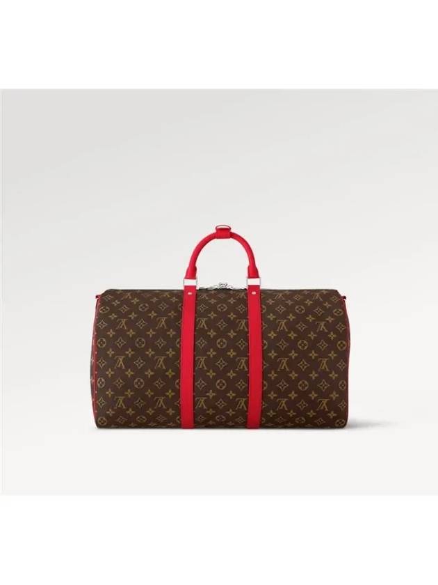 Keepall Bandouliere 50 Duffel Bag Brown Red - LOUIS VUITTON - BALAAN 6