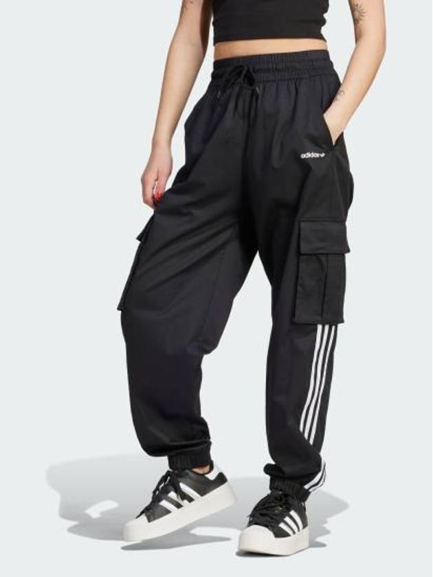 Tapered Jogger Cargo Track Pants Black - ADIDAS - BALAAN 3