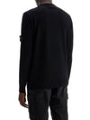 Logo Patch Crewneck Virgin Wool Knit Top Black - STONE ISLAND - BALAAN 6