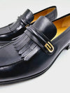 Mirror G Leather Loafers Black - GUCCI - BALAAN 7