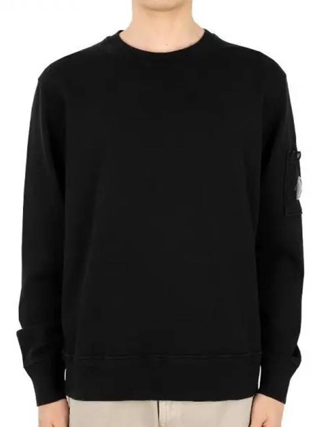 Cotton Fleece Sweatshirt Black - CP COMPANY - BALAAN 2