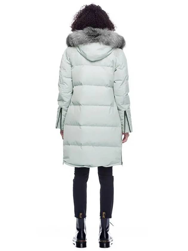 Women's Onyx Causapscal Padding Frost Fox Fur Light Grey - MOOSE KNUCKLES - BALAAN 5