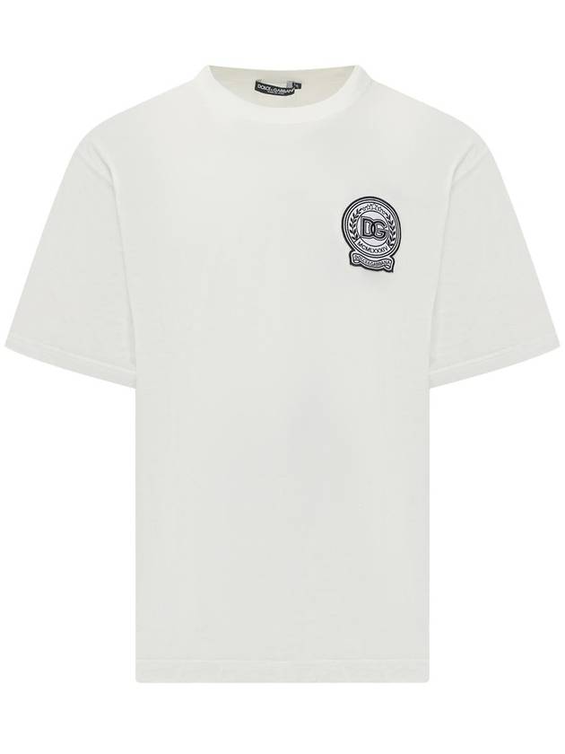 DG logo embroidered cotton t-shirt G8PN9ZG7NYE - DOLCE&GABBANA - BALAAN 2