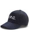 VPC Velvet Logo Denim Ball Cap Navy - A.P.C. - BALAAN 3