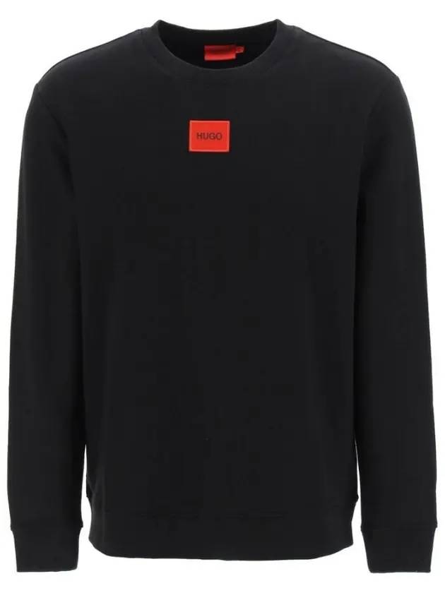 Men's Red Logo Label Sweatshirt Black - HUGO BOSS - BALAAN 1