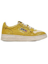 Medalist Pony Skin Low Top Sneakers Yellow - AUTRY - BALAAN 8