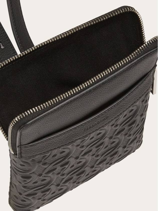 North-South Gancini Cross Bag Black - SALVATORE FERRAGAMO - BALAAN 6