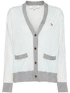 Maison Kitsune Baby Fox Patch Color Block Cardigan MW00505KT1036P305 - MAISON KITSUNE - BALAAN 2