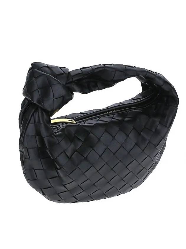 Jodie Intrecciato Small Tote Bag Black - BOTTEGA VENETA - BALAAN 3