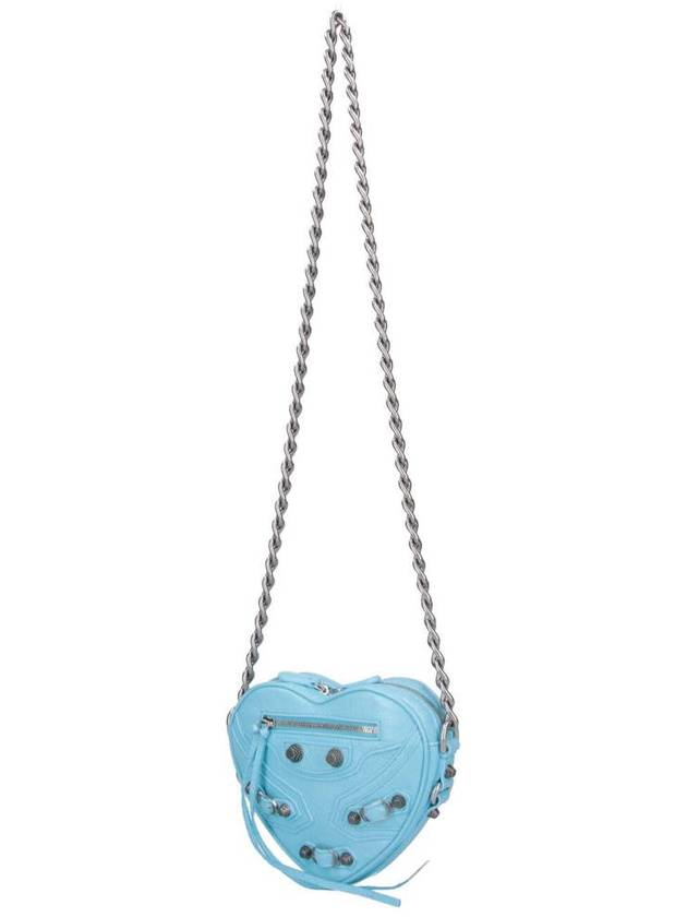 Le Cagole Heart Cross Mini Bag Blue - BALENCIAGA - BALAAN 3