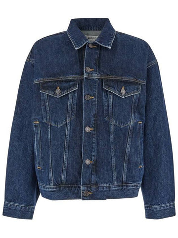 Blue Jacket With Vintage Effect In Denim Man - AGOLDE - BALAAN 1