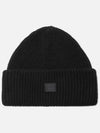 Small Face Patch Beanie Black - ACNE STUDIOS - BALAAN 4