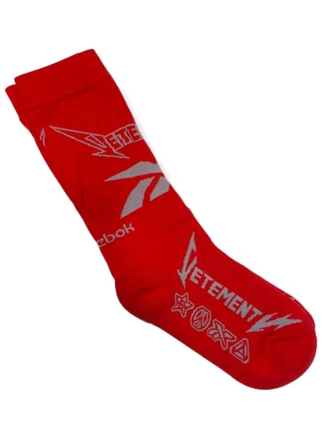 DJ3472 Lightning Socks Red - VETEMENTS - BALAAN 1