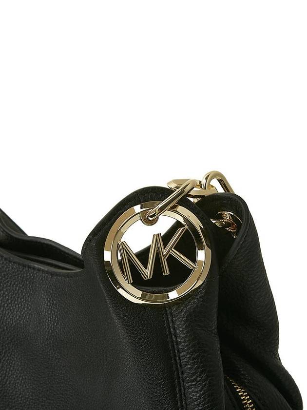 Lillie Large Pebbled Leather Shoulder Bag Black - MICHAEL KORS - BALAAN 9