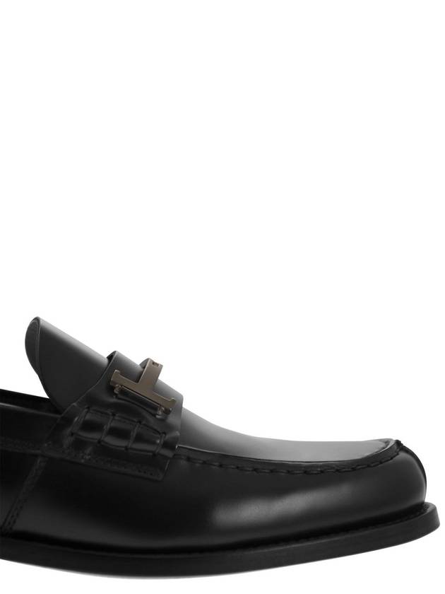 Double T Leather Loafers Black - TOD'S - BALAAN 7