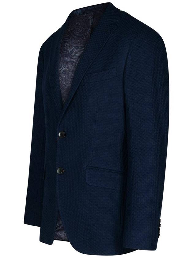 Etro 'Roma Jersey' Blue Jacquard Blazer - ETRO - BALAAN 2