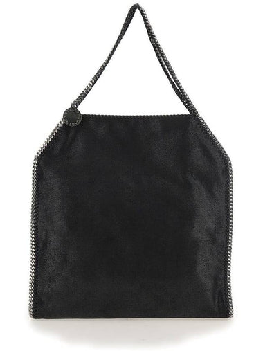 Black Handbag With Diamond-Like Chain And Logo Charm On The Front In Ecoleather Woman - STELLA MCCARTNEY - BALAAN 1