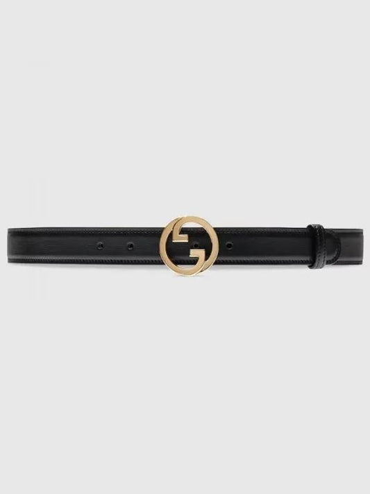 Blondie Leather Belt Black - GUCCI - BALAAN 2