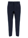 Milano Compact Gabardine Wool Straight Pants Blue - GOLDEN GOOSE - BALAAN 1