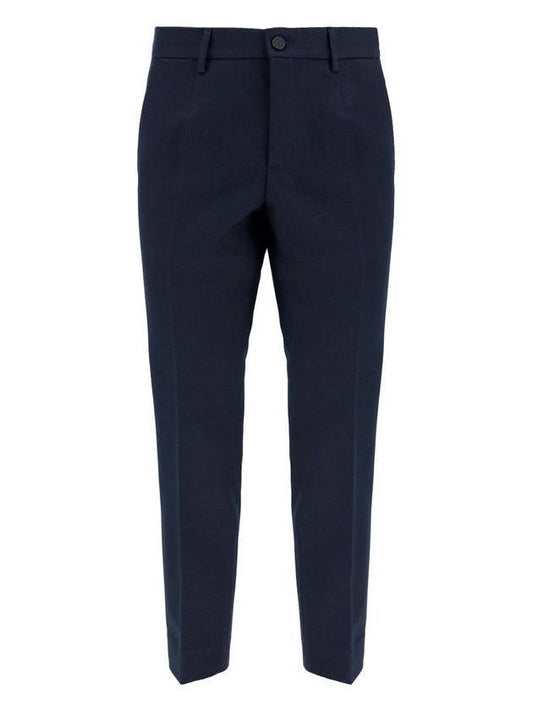 Milano Compact Gabardine Wool Straight Pants Blue - GOLDEN GOOSE - BALAAN 1