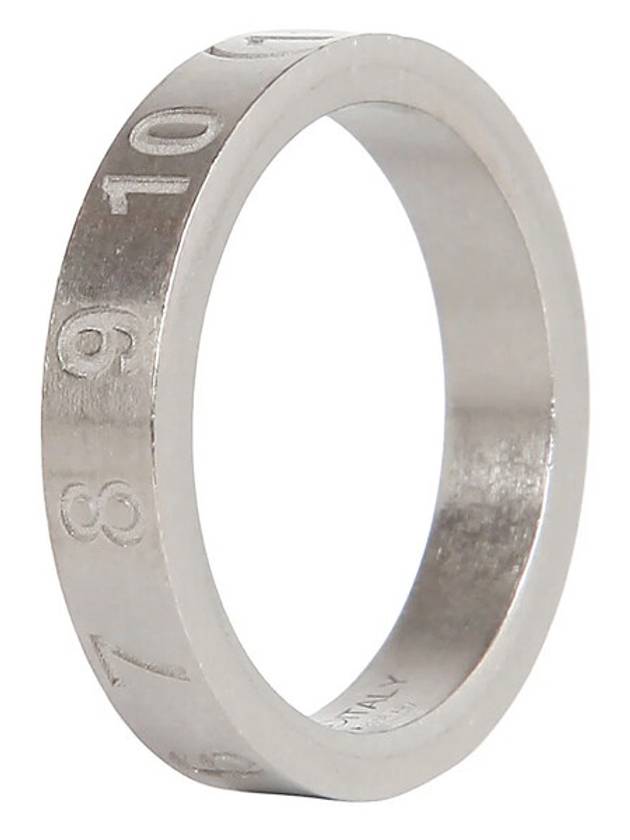 Numerical Engraved Logo Ring Silver - MAISON MARGIELA - BALAAN 3