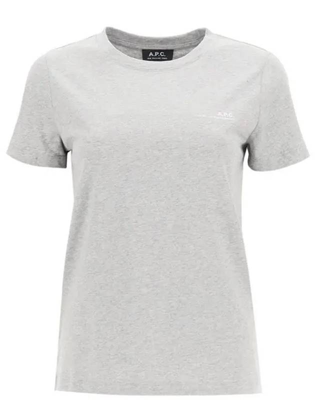 Women's Item Logo Short Sleeve T-Shirt Grey - A.P.C. - BALAAN 5