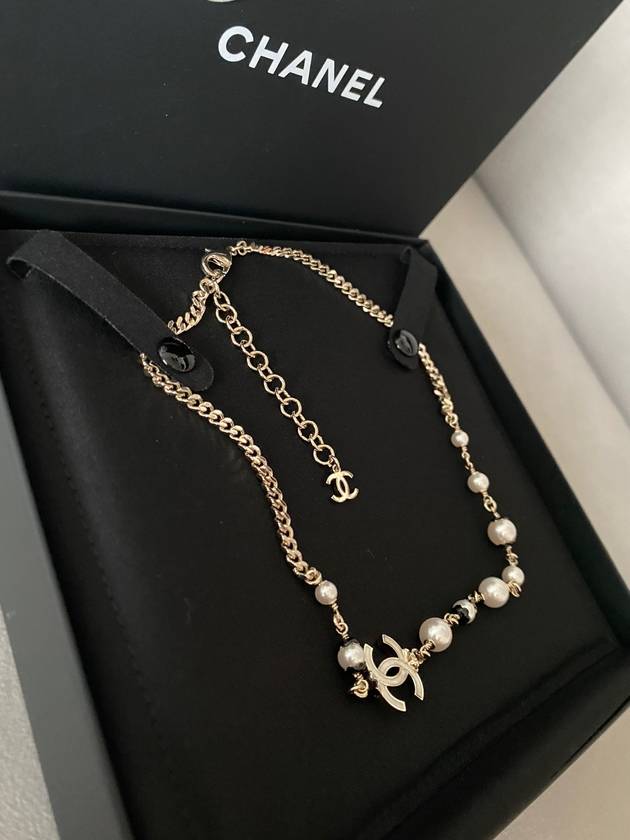 CC logo necklacepearl pearl necklace goldABE159 - CHANEL - BALAAN 2