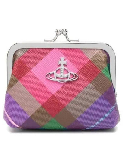 Saffiano Frame Coin Wallet Candy Tartan - VIVIENNE WESTWOOD - BALAAN 2