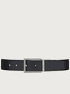 Men's Reversible Adjustable Leather Belt Black - SALVATORE FERRAGAMO - BALAAN 2