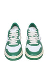 Women's Medalist Green Tab Leather Low Top Sneakers White - AUTRY - BALAAN 3