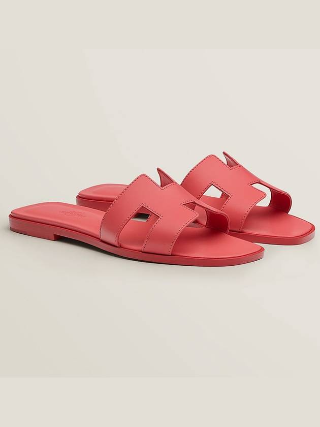 Oran Calfskin Sandals Rose - HERMES - BALAAN 2