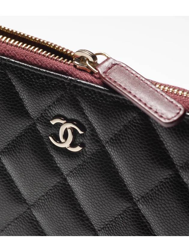 Classic Small Caviar Gold Pouch Bag Black - CHANEL - BALAAN 5