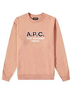 Logo Print Cotton Sweatshirt Rose - A.P.C. - BALAAN 1