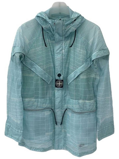 Men's Wappen Reflective Grid Lamy Windbreaker Blue - STONE ISLAND - BALAAN 2