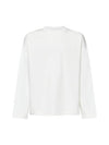 Logo Print Cotton Long Sleeve T-Shirt White - JIL SANDER - BALAAN 2