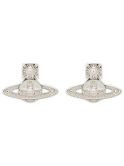 Oslo Logo Platinum Earrings Silver - VIVIENNE WESTWOOD - BALAAN 2