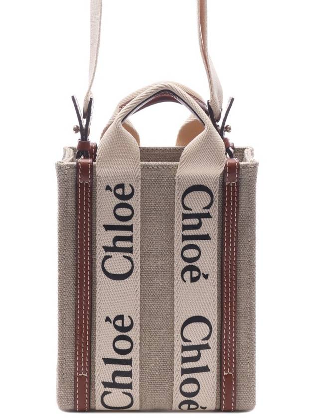 Woody Mini Tote Bag Beige Brown - CHLOE - BALAAN 3