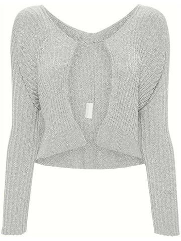 Pralu lurex cardigan 233KN3132344 - JACQUEMUS - BALAAN 1