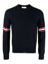 Wool Relaxed Pullover Knit Top Navy - THOM BROWNE - BALAAN 2