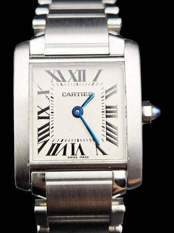 Cartier W51008Q3 Steel Quartz Tank Francaise Small Women s Watch - CARTIER - BALAAN 1