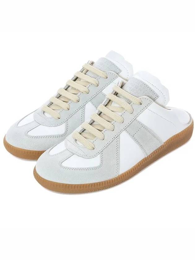 Women's Replica Cut Out Mule Low Top Sneakers White - MAISON MARGIELA - BALAAN 2